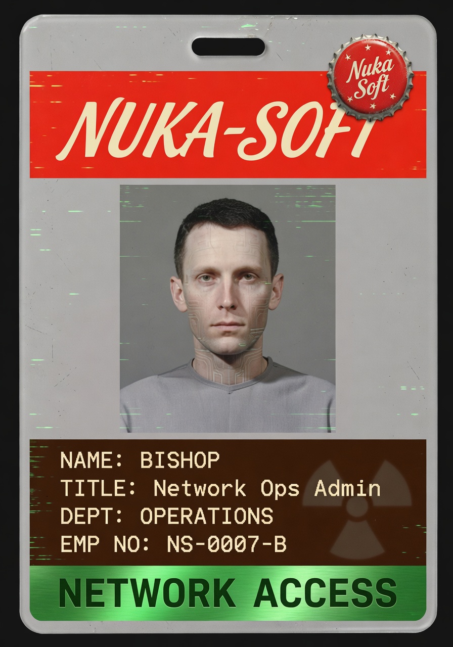 Bishop — NukaSoft Employee Badge