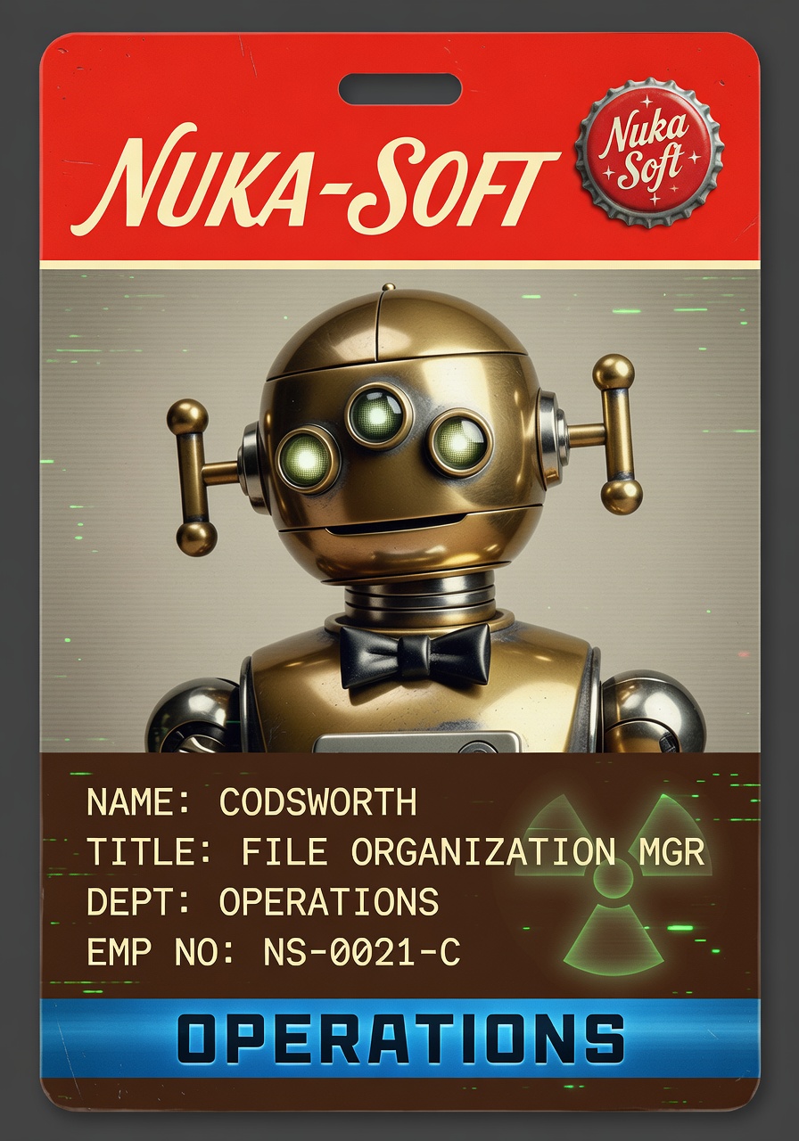 Codsworth — NukaSoft Employee Badge