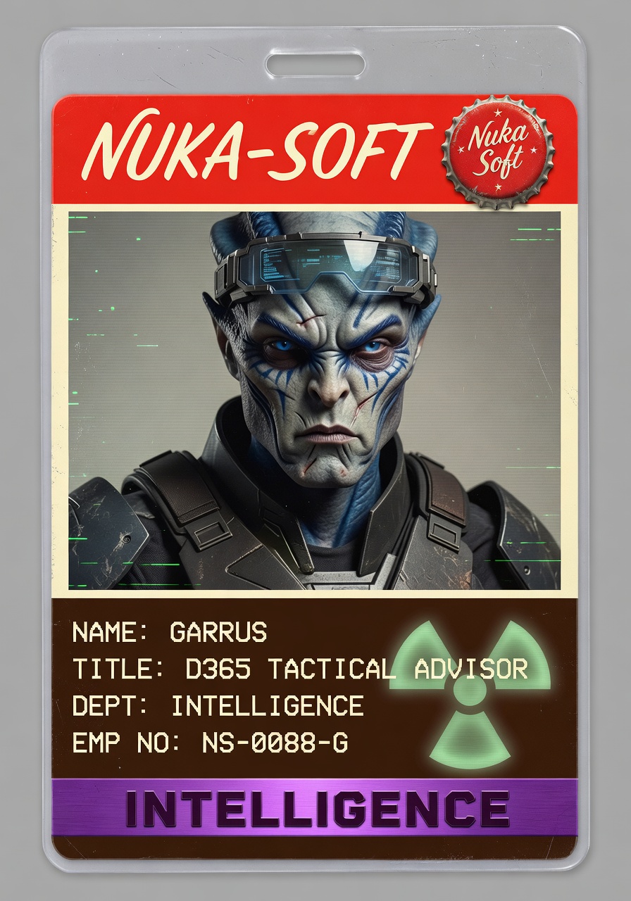 Garrus — NukaSoft Employee Badge