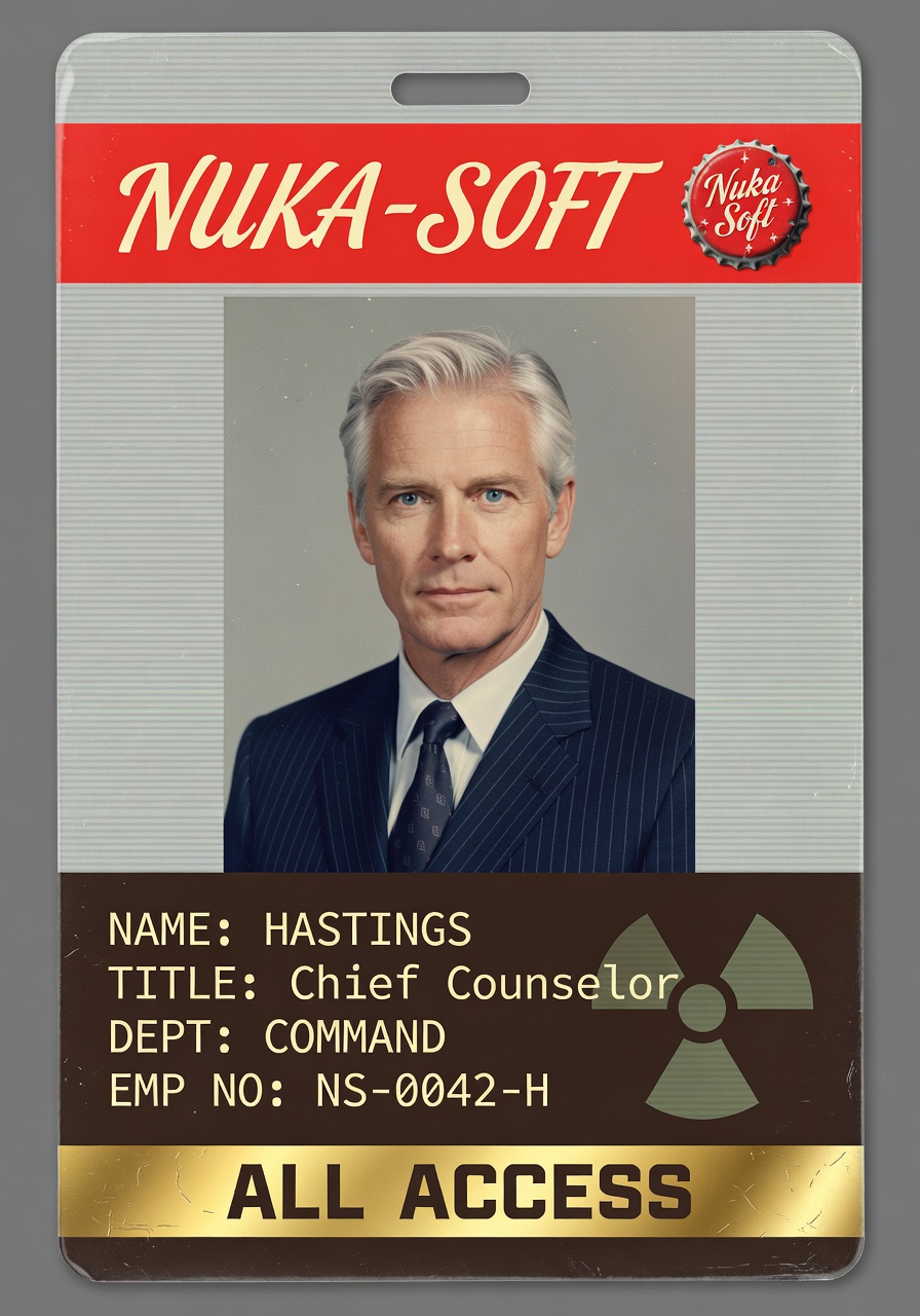 Hastings — NukaSoft Employee Badge