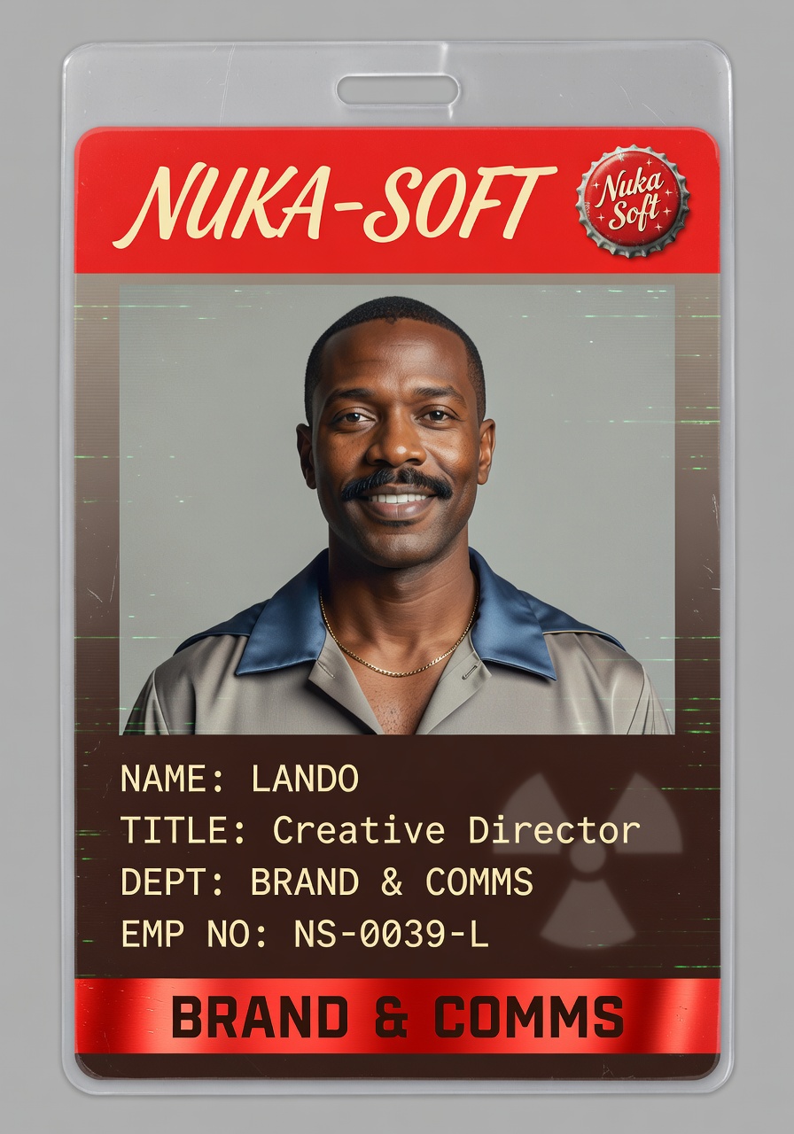 Lando — NukaSoft Employee Badge