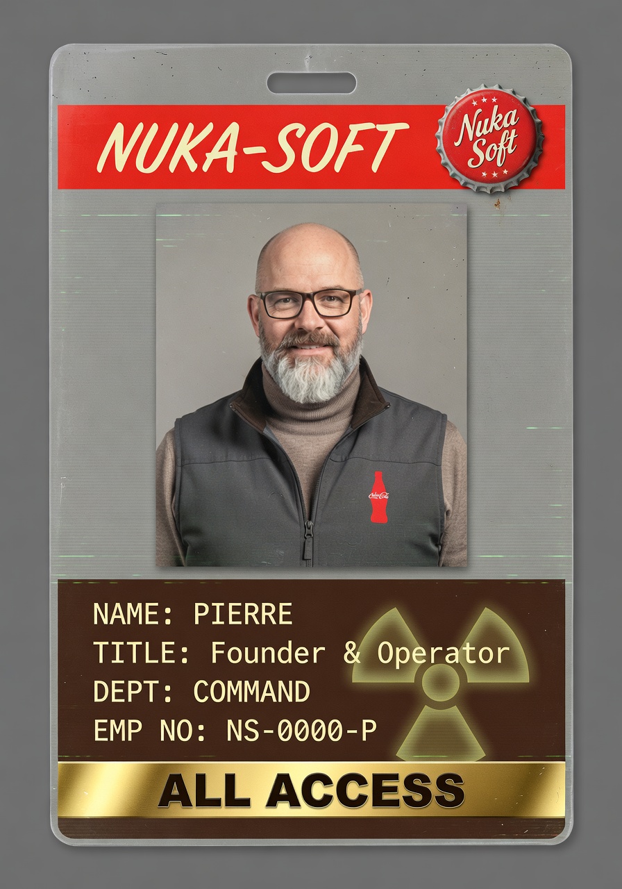 Pierre — NukaSoft Employee Badge