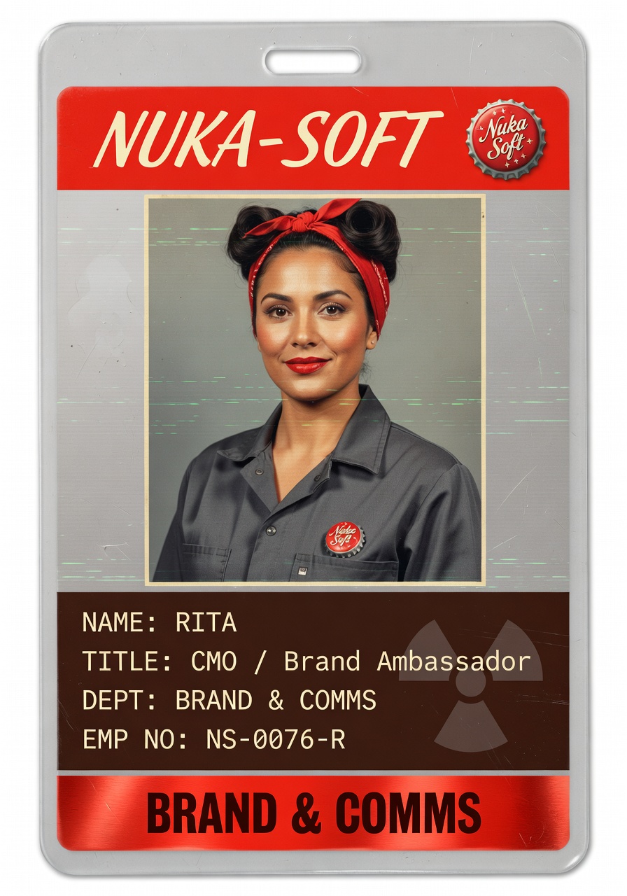 Rita Rivera — NukaSoft Employee Badge