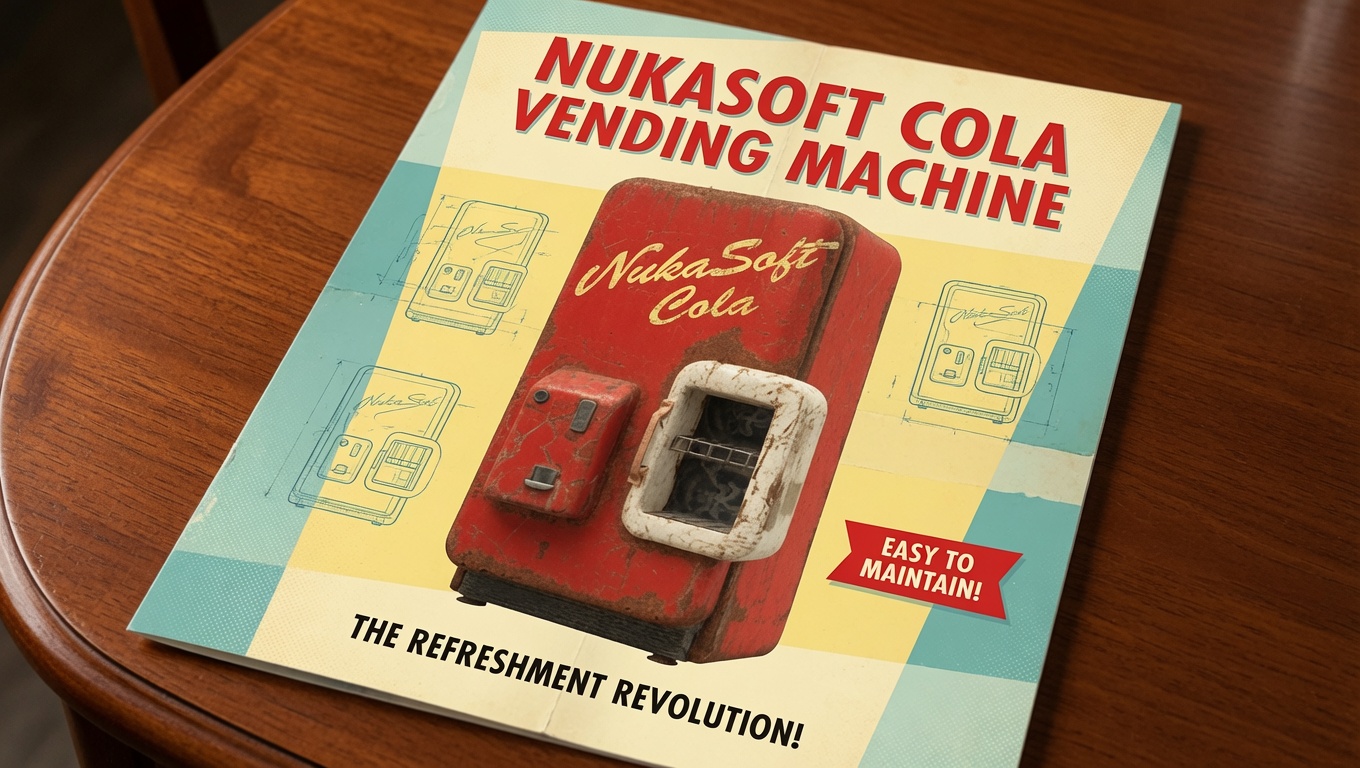 NukaSoft Cola Vending Machine brochure — The Refreshment Revolution